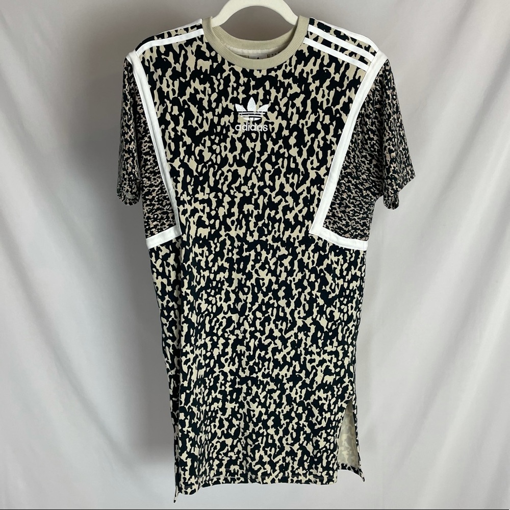 Adidas camo knit t-shirt dress size small